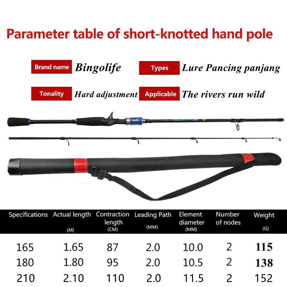 Joran Pancing Lure Rod 180cm Joran Carbon Joran Casting Ultralight 210cm Alat Memancing 165cm Joran 