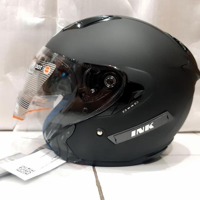 Helm INK Metro Solid Black Doff Original (double visor)