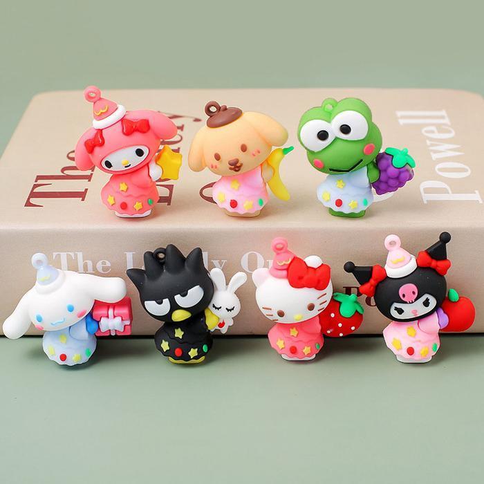 (Promo) 1Pc Boneka Gantungan Kunci Sanrio Murah (Kuromi / My Melody / Cinnamoroll / Hello Kitty / Ke