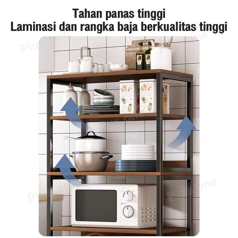 Rak Susun Serbaguna Rak Dapur Rack Kayu Rak Buku Rak Microwave Rak Dapur Susun Minimalis Rak Microwa