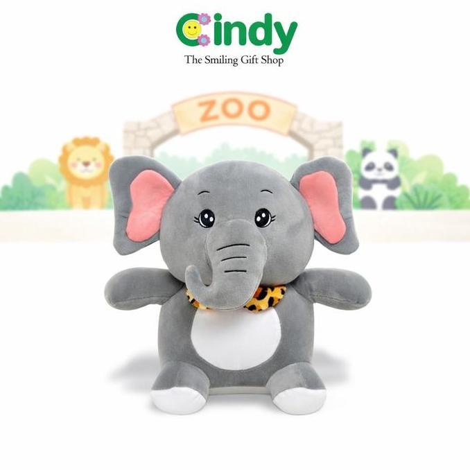 ORIGINAL CINDY Boneka Gajah Gemoy Viral TikTok Plushie Lembut Gemes Mainan Plush Lucu 25cm Bahan Yel