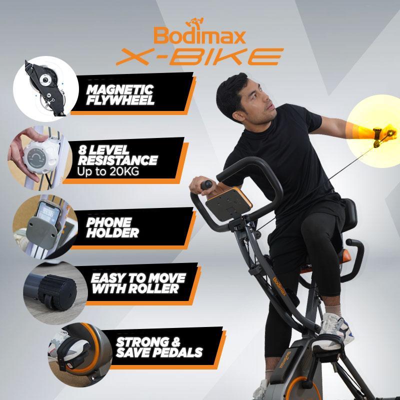 Bodimax X-Bike /Alat Fitness/Sepeda Statis/Magnetic X-Bike