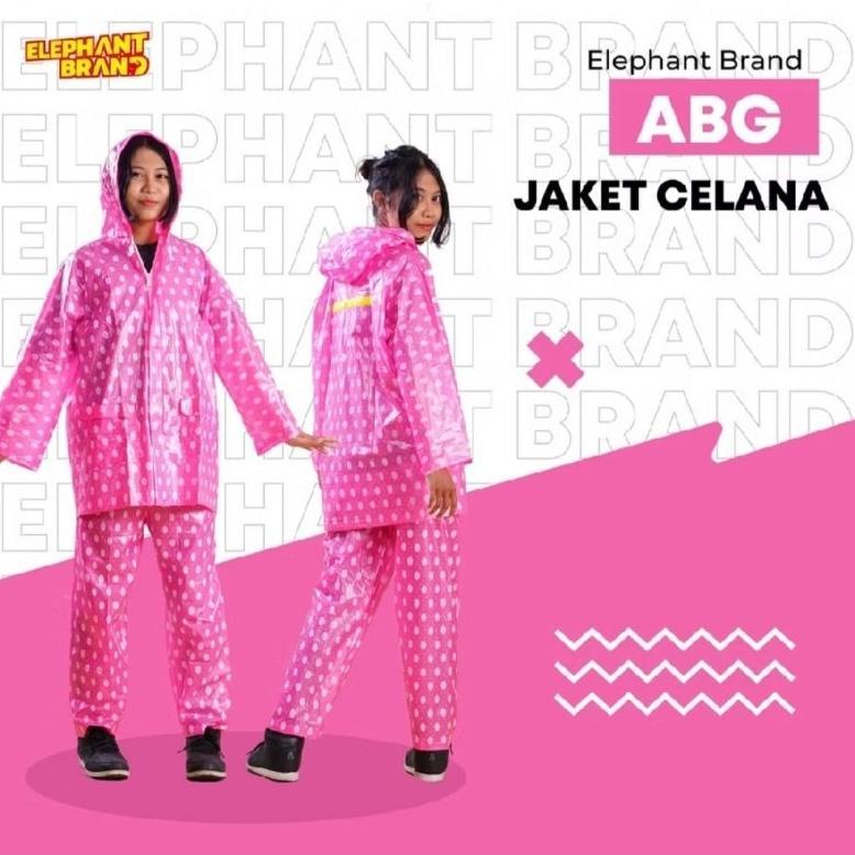 JAS HUJAN REMAJA ABG POLKADOT ELEPHANT BRAND JAKET CELANA