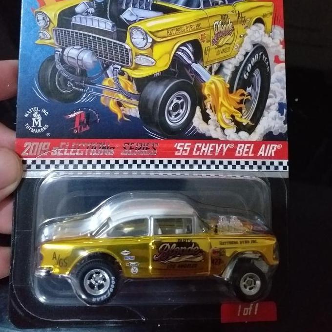 Promo HOT WHEELS 55 CHEVY BEL AIR GASSER BLONDE GOLD Diskon