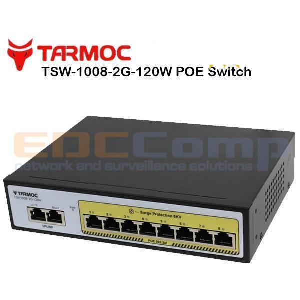 Tarmoc Tsw-1008-2G-120W, 8 Port Gigabit Poe 802.3Af/At Poe Switch 120W New Stok