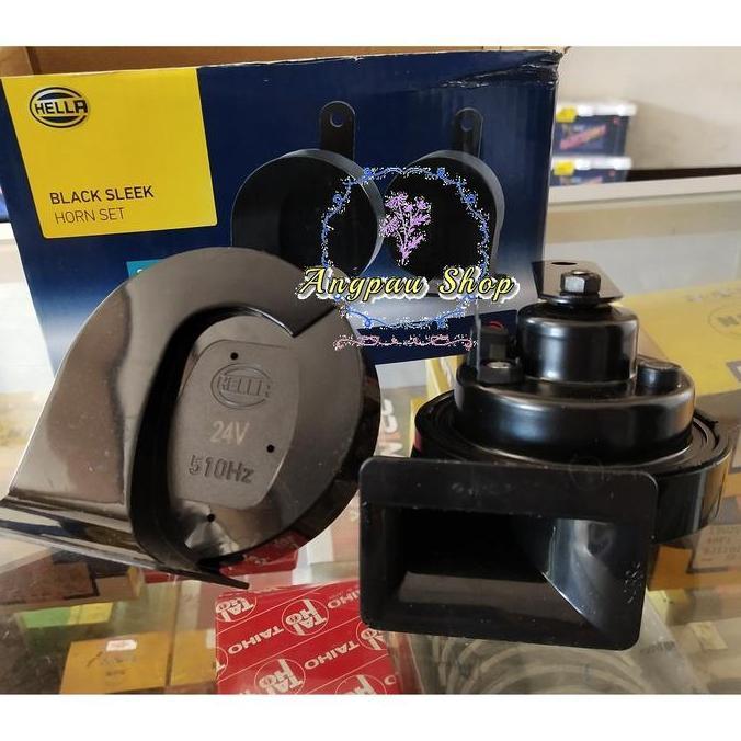 Promo KLAKSON KEONG ORIGINAL HELLA SLEEK 24 V HITAM UNTUK TRUK BUS DUMP TRUCK AKI 2 SUARA KENCANG KU