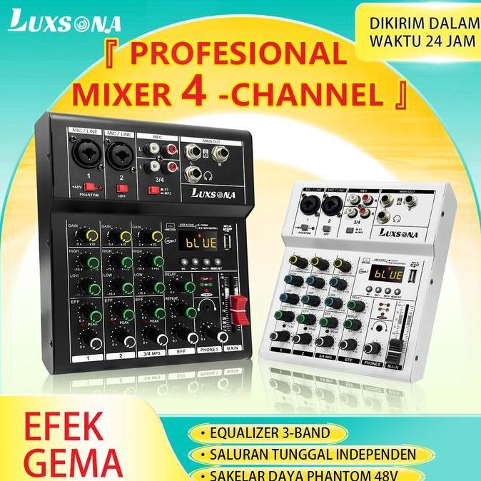 Volwe- Audio Mixer /Mixer 4 Channel / Kp4 Professional Mixer Mini/ Amplifier Bluetooth Mini Mixer As