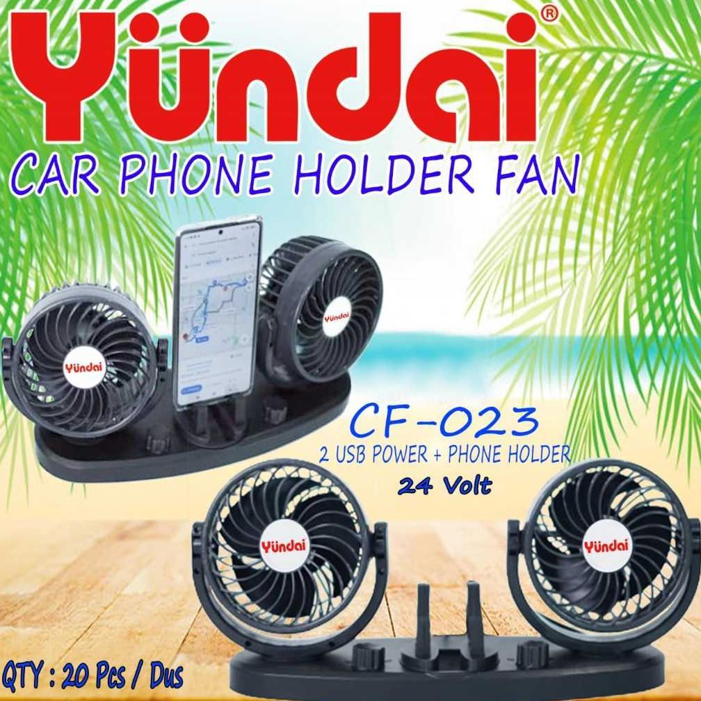 Sale Kipas Angin Mobil 2 USB Phone Holder 24Volt YUNDAI