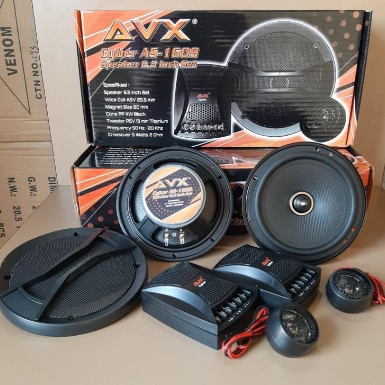 pengiriman cepat PAKET SPEAKER AUDIO MOBIL SPLIT AVX Cyber AS-1609 + SPEAKER COAXIAL AVX Cyber AC-16