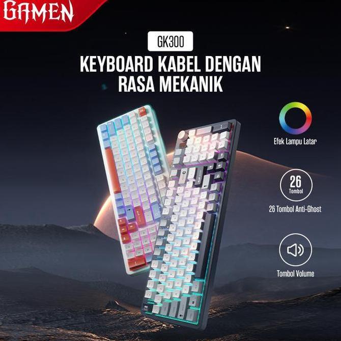 GAMEN GK300 Keyboard Membrane Feel Magnetik