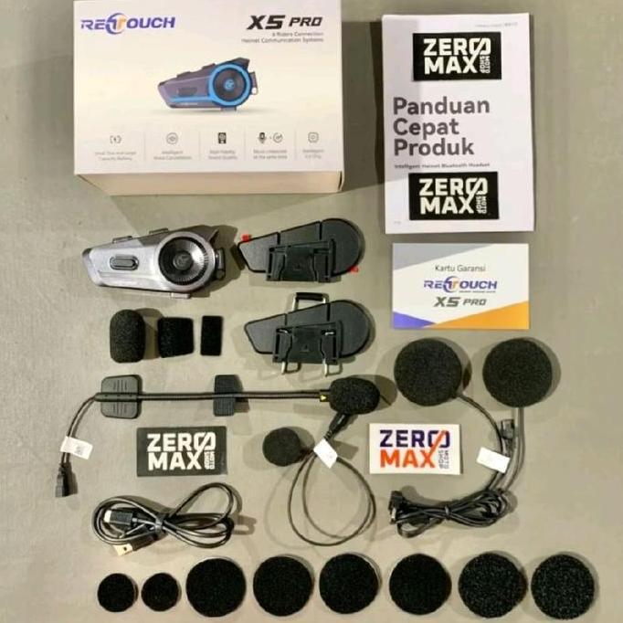 TERMURAH - Interkom Intercom Helm ReTouch X5 PRO Riding Bluetooth Headset Original