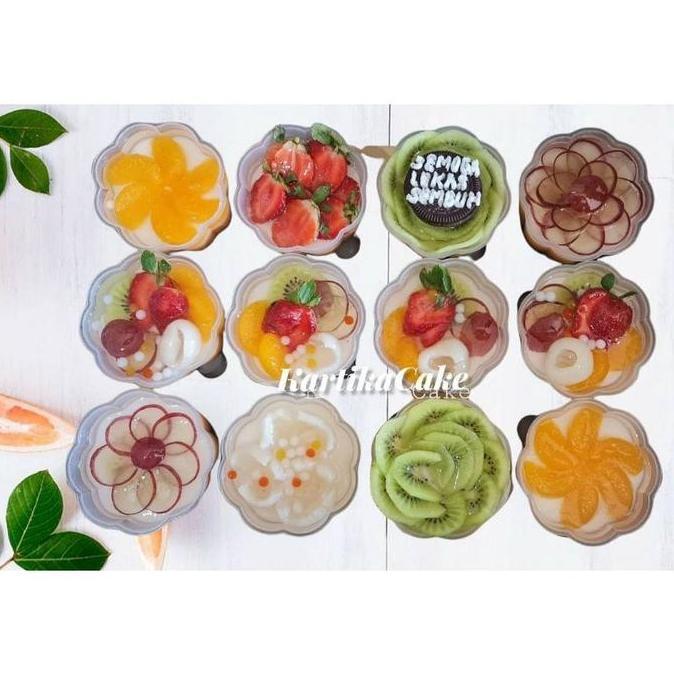 CUP PUDING PELANGI ISI 24PCS / CUP PUDDING PELANGI / GELAS PUDING AGAR BUNGA