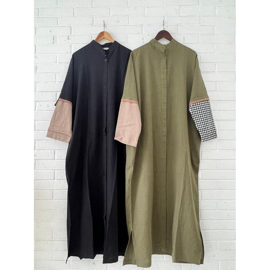 AISHA ABAYA Motif (Abaya Daily simple Wanita) FT
