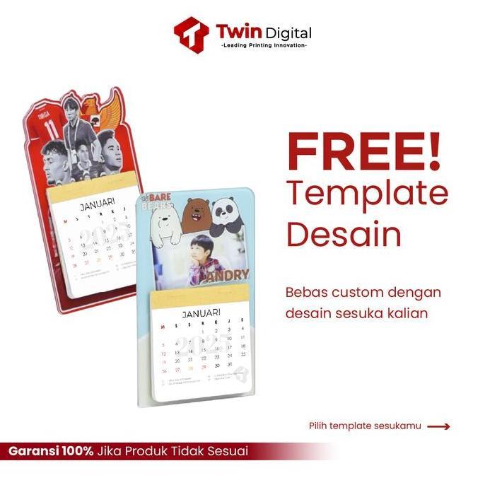 Dicdoc- Kalender Magnet Akrilik Custom Mini Kalender Premium - Kalender Magnet
