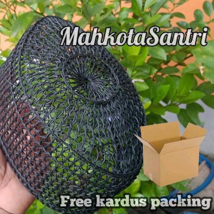 Termurah / Hot Sale Peci Kopiah Rotan Hitam Polos