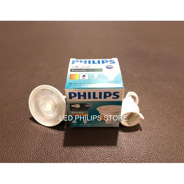 Bisadisini- Lampu Halogen Led Spot Philips 3 Watt 3Watt 3 W 220V Tusuk Mr16 Mr 16