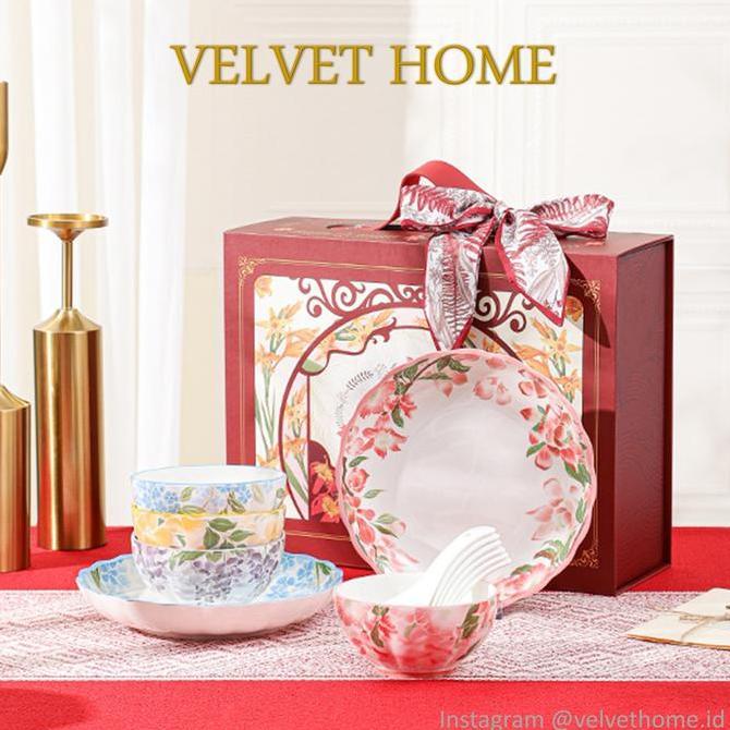 Hampers Piring set Mangkok Lebaran Natal Imlek Tahun Baru Idu Fitri Christmas Chinese New Year Kado 