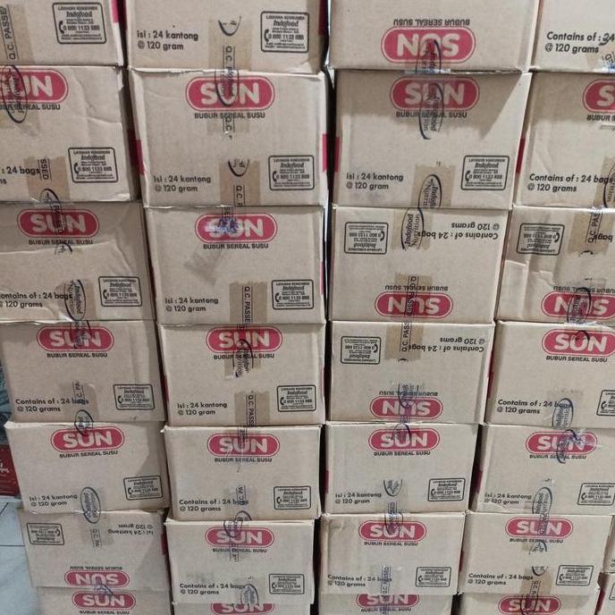 Sandmilk- Sun Bubur Sereal Susu Beras Merah Ekonomis 120 Gr / 1 Dus / 24 Pcs