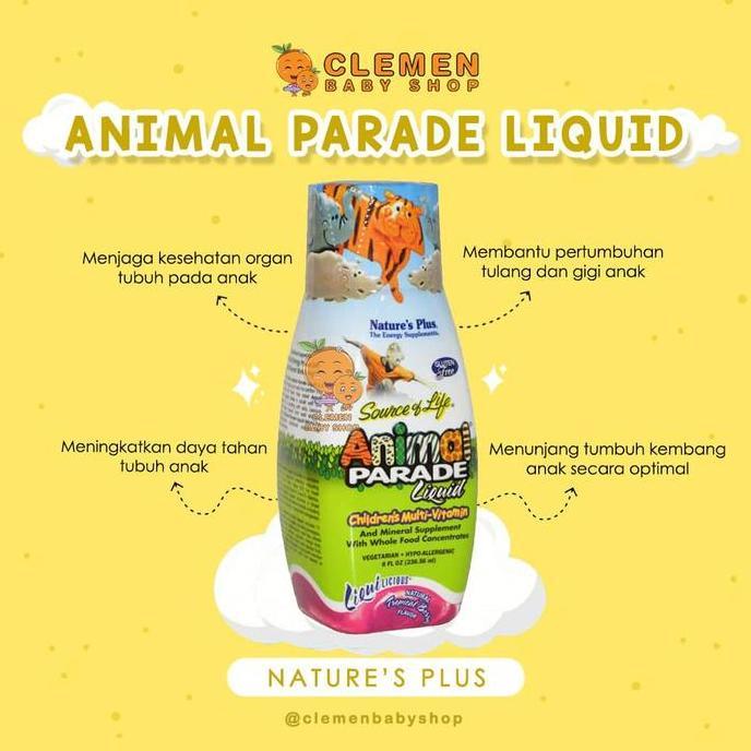 Natures Plus Animal Parade Liquid Children Multivitamin