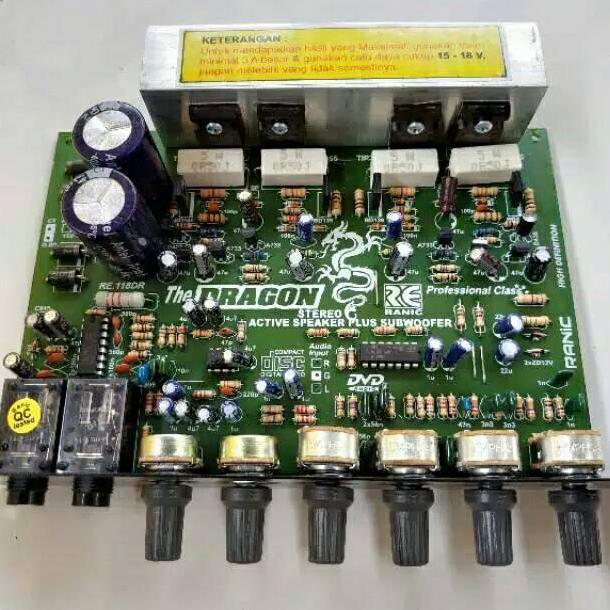 Kit Dragon Power Amplifier Speaker Aktif mic echo subwoofer