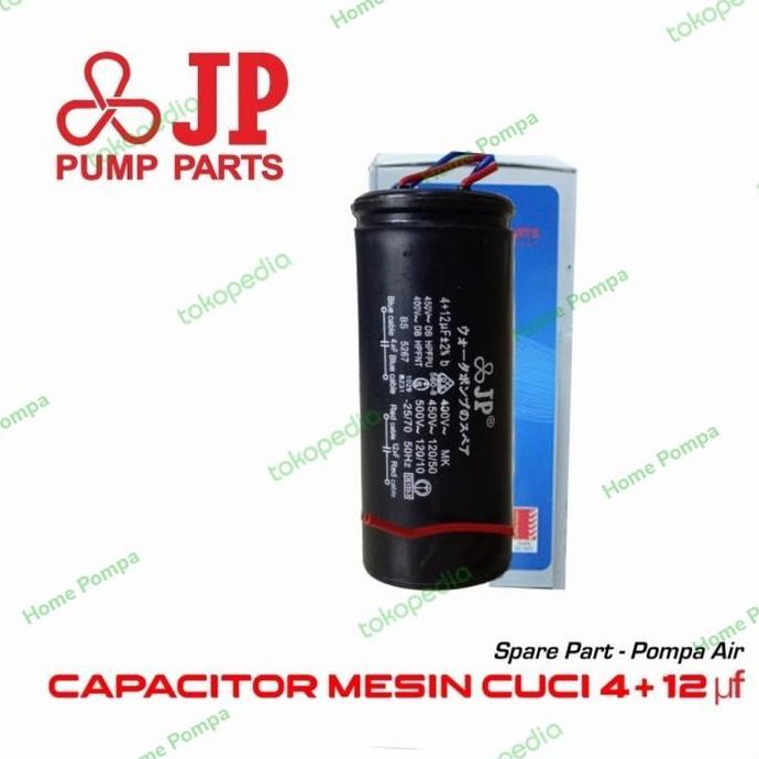 Kapasitor Mesin Cuci 4+12Uf Capasitor Jp Hemat
