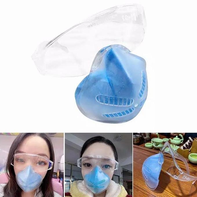 Masker Pelindung Mulut Bahan Silikon Transparan Anti Debu Reusable TU