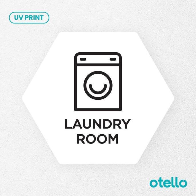 Troffice- Laundry Room Sign Board Akrilik Acrylic Signage Label Sticker Ruangan