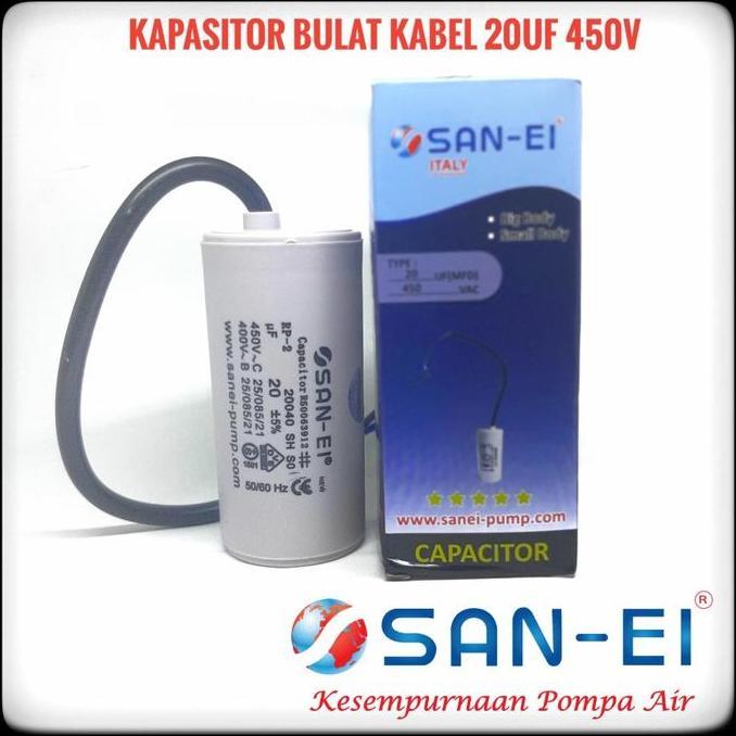 Kapasitor Bulat / Kabel Pompa Air 20Uf Diskon