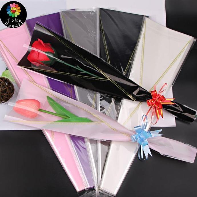 DITSY 100pcs kantong bunga rose plastik bungkus bunga