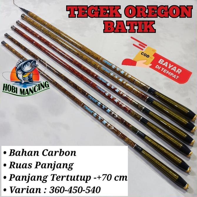 Joran Tegek Oregon Batik 360 450 540 Bahan Carbon Ruas Panjang Lentur Kuat Tongkat Pancing Untuk Dan