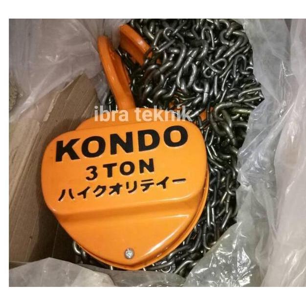 CHAIN BLOCK TAKEL KATROL KEREKAN KONDO 3TON 5METER ORIGINAL DAN TERPERCAYA