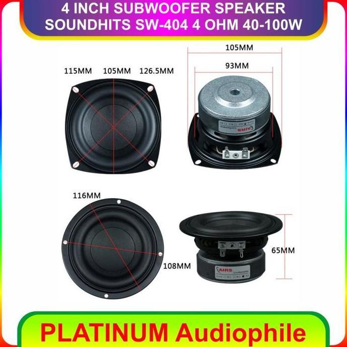 Speaker Subwoofer 4 Inch 100w Hifi Woofer Low Bass Speaker