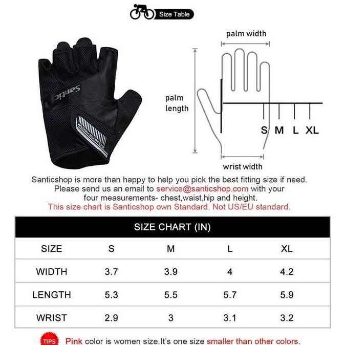 SANTIC SARUNG TANGAN GLOVES SEPEDA BIKE MTB SELI ROAD BIKE JAVA