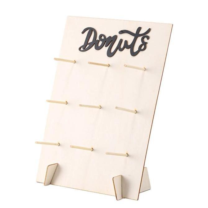SOORIM Donut Stand Tempat Display Donat Kayu Rak Donat Tempat Display Donat