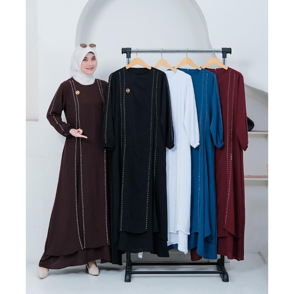 DISKON ALFATH - ABAYA REMAJA BUSANA MUSLIM - ABAYA HITAM SIMPLE ELEGAN 2025 - GAMIS ABAYA TERBARU
