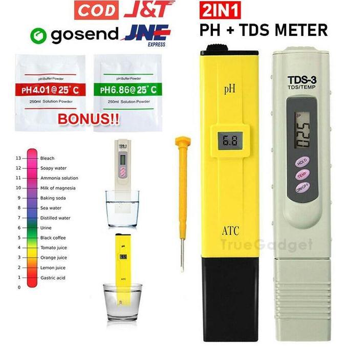 Indusprik- Alat Ukur Ph Air Minum Terbaik Digital / Paket Alat Cek Ph Air Dan Tds