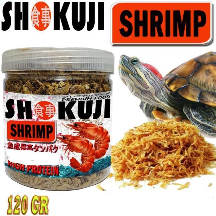 Fishboy- 120Gr Shokuji Shrimp Udang Kering Pakan Reptile Kura Air Brazil Ikan Keong Kelomang Turtle 