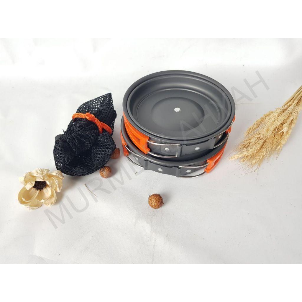 Panci Set Camping Alumunium / Q2-8312 Alat Masak Camping Serbaguna / Panci Kuah / Frypan