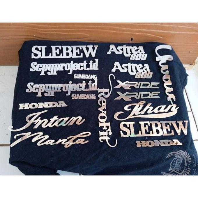emblem custom timbul motor/mobil stainlesstell