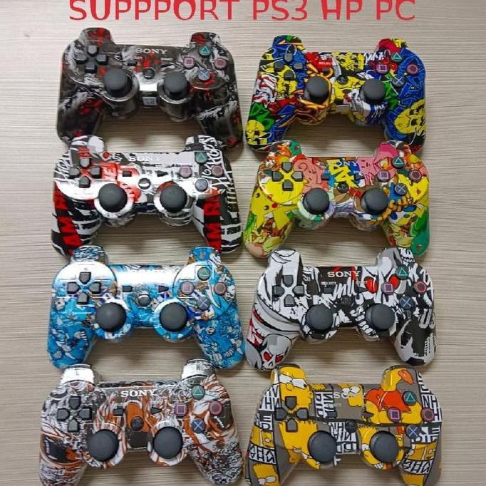 STIK PS3 WIRELESS OP CORAK STIK PS3 WIRELESS ORIGINAL PABRIK MOTIF murah