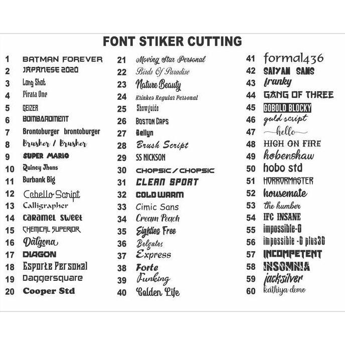 Stiker cutting kaca belakang mobil NAMA CUSTOM stiker bikin nama