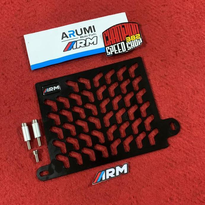 Cover Radiator Arumi ARM Pattern Black All New NMAX 2020 2021 2022