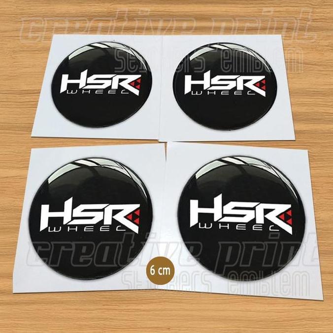Sticker Timbul Tutup Dop HSR WHEELS new