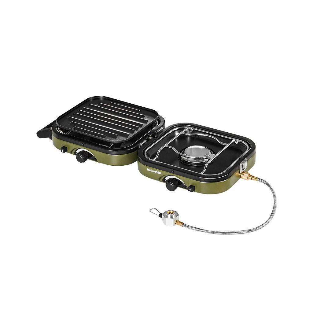 Naturehike Nh22Rj003 Kompor Double Burner Folding Camping Gas Stove