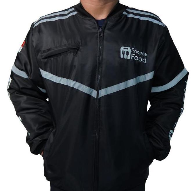 Jaket Bolak Balik Pria Jaket Bomber Hitam Oren Jaket 33 Food Bolak Balik Jaket Pria Driver Ojol