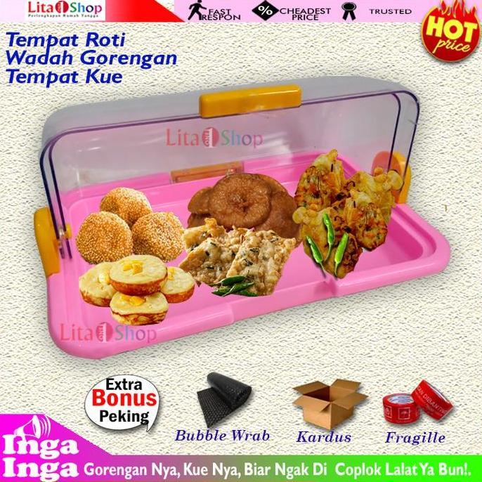 Tempat Roti / Tempat Kue  Wadah Gorengan Plastik Classic