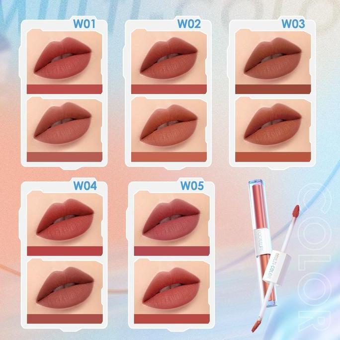 Papupi- Focallure 2 In 1 Liquid Lipstick Matte Dual Stick Tahan Lama Hingga 16 Jam | Matte Lipstick 