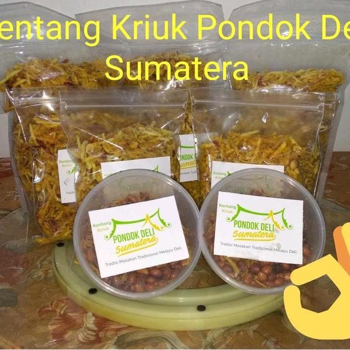 Paket Usaha Kentang kriuk Pondok Deli Sumatera Snack Pedas Cemilan Kripik Keripik Kering Goreng Maka