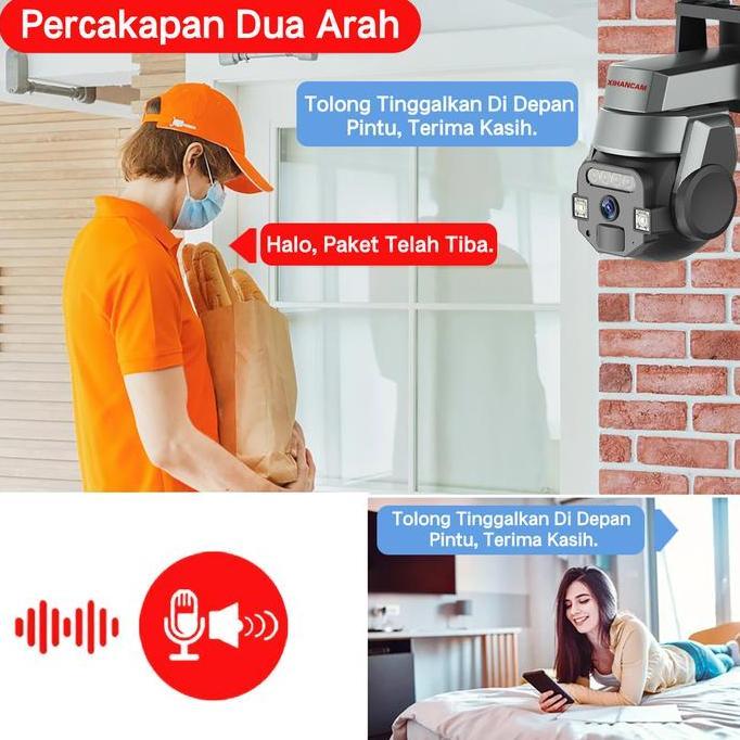 Agent- Xihancam 5Mp Cctv Wifi Outdoor Waterproof Ip Kamera Cctv 360 Ptz Zoom Cctv Wifi Jarak Jauh Le