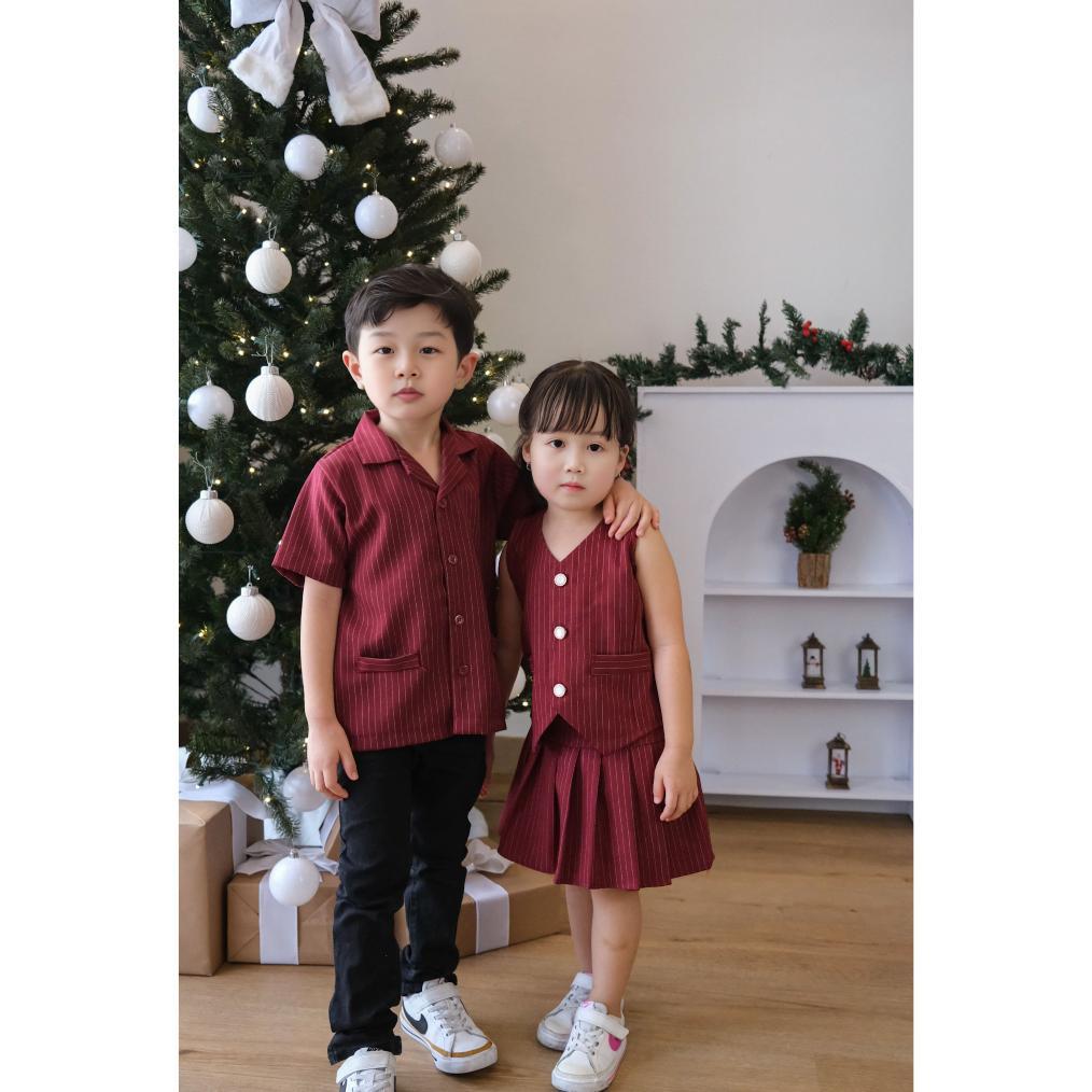 Todei.kids Noel Setelan Natal Anak Perempuan / Kemeja Natal Anak Laki-laki / Baju Couple Natal Anak